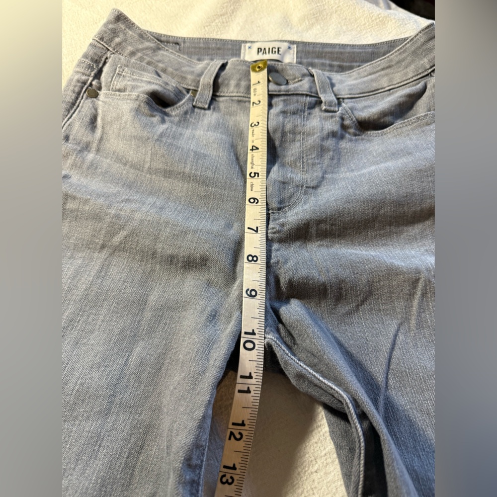 Timeless PAIGE Verdugo Women’s Ankle skinny jeans gray stretch denim street wear - Picture 3 of 10